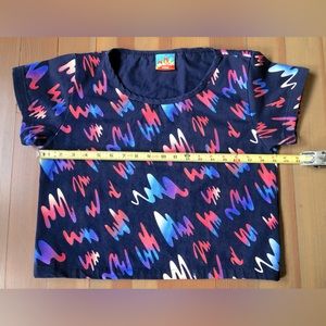 Mokuyobi Boxy Crop Tee in blue print